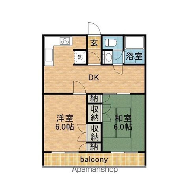 ロマネスクハイツ103の間取り