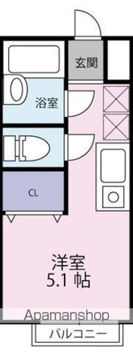 東京都日野市百草の賃貸アパートの間取り