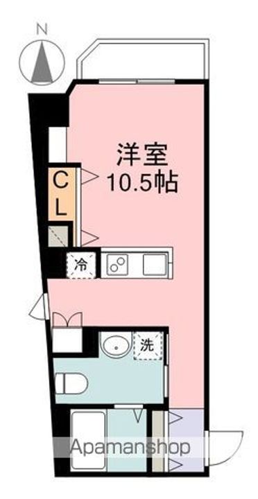 フラワーシティINブラボン303の間取り