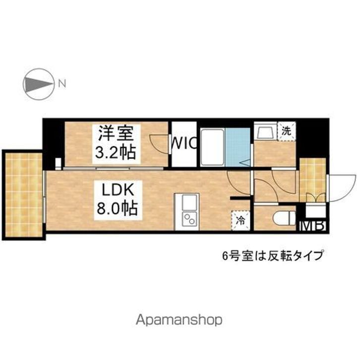 愛知県名古屋市中区大須3丁目の賃貸マンションの間取り