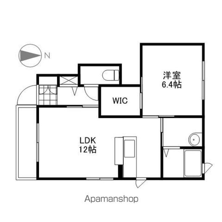 岡山県岡山市北区牟佐の賃貸アパートの間取り
