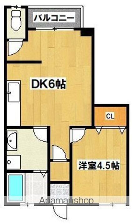 大阪府大阪市住吉区苅田8丁目の賃貸マンションの間取り