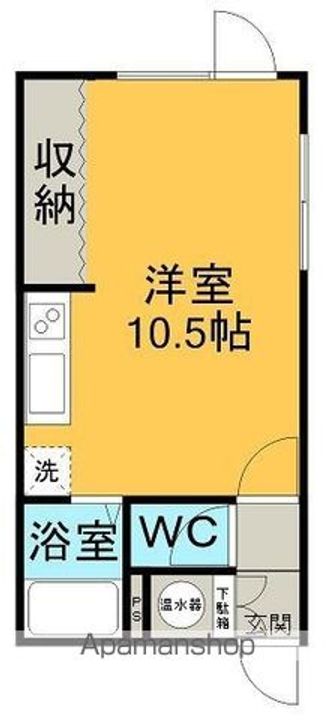 北海道網走市海岸町の賃貸アパートの間取り