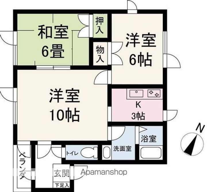 トレスハイツ301の間取り