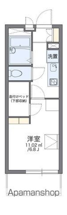 レオパレスメトロ六番町303の間取り