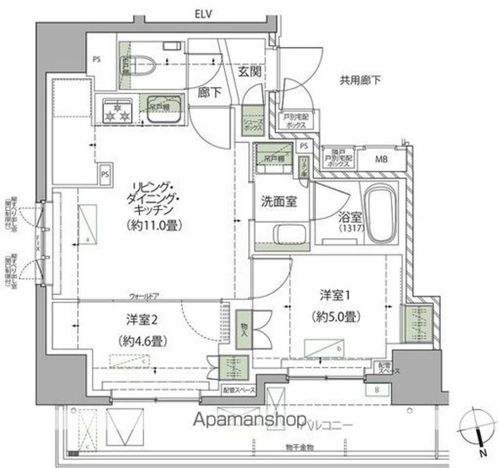 ザ・パークハウス松戸本町の間取り