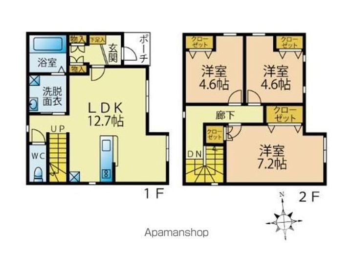 福岡県福岡市南区清水3丁目(一戸建)の賃貸物件戸建ての間取り