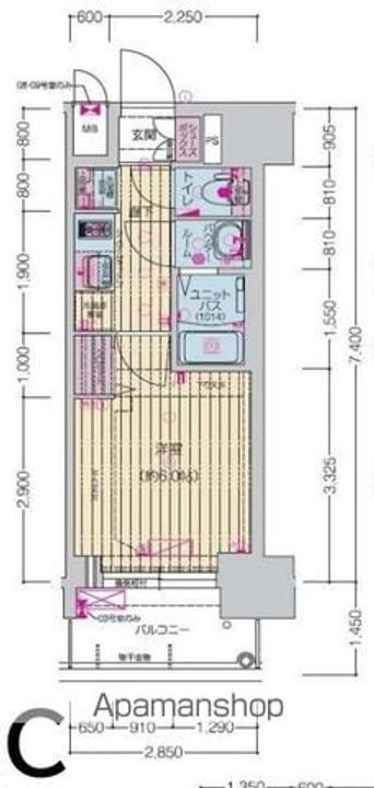プレサンス桜山駅前アフォードの間取り