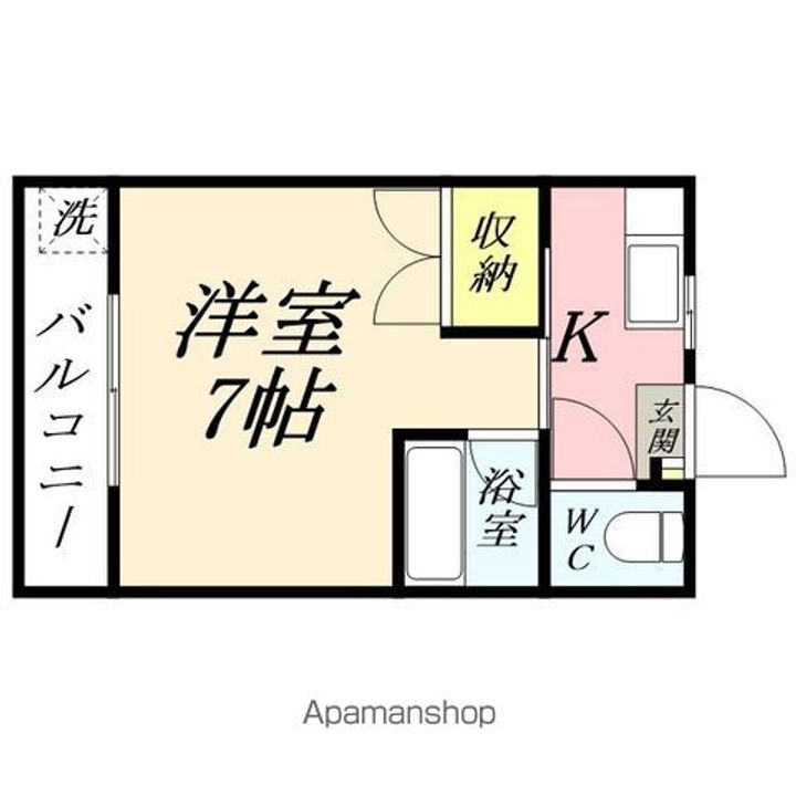 リトルハイム花尻 58号館233の間取り