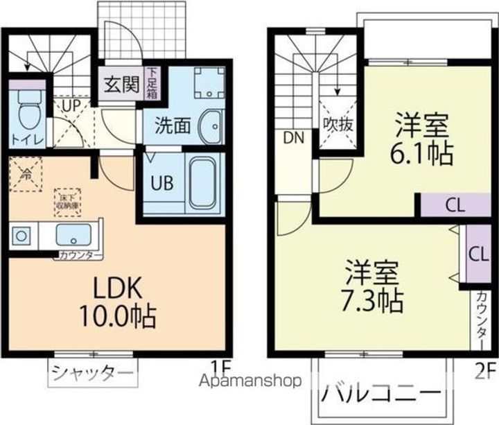 VILLA SIEGER(ヴィラ ジーガー) B102の間取り