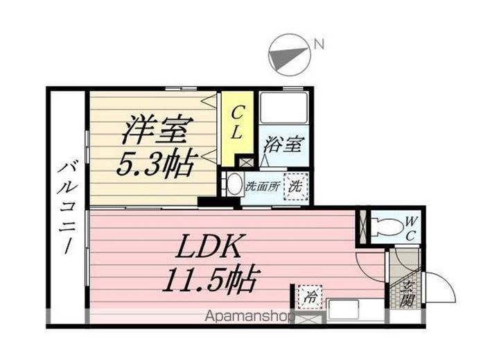 東京都昭島市宮沢町3丁目の賃貸アパートの間取り