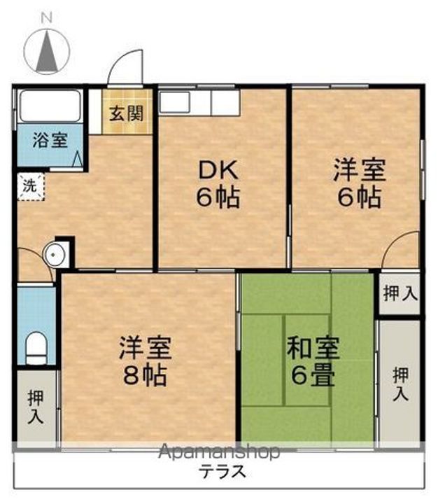 長野県長野市大字北堀(一戸建)の賃貸物件の間取り