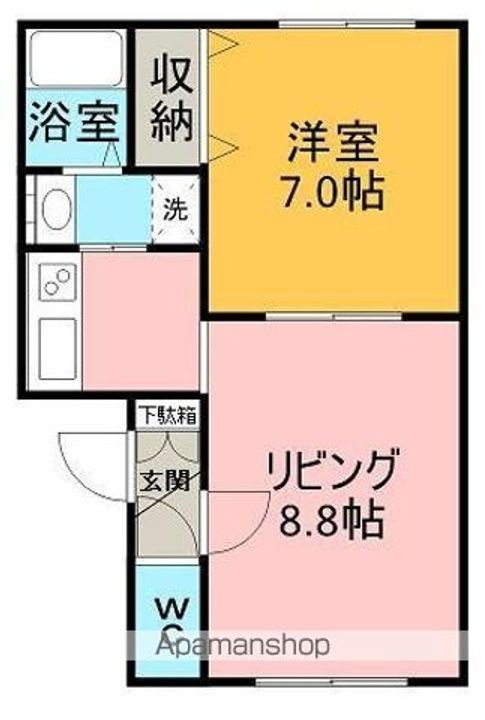 北海道網走市字呼人の賃貸アパートの間取り