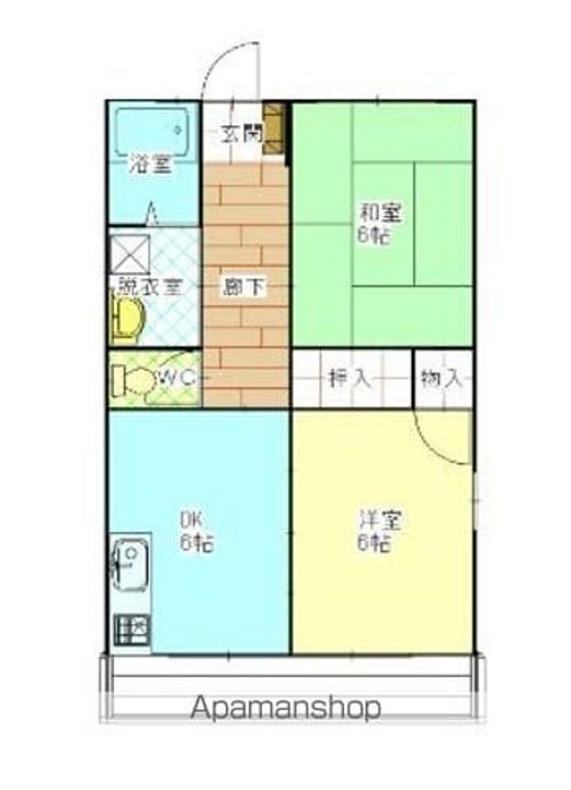 群馬県邑楽郡大泉町城之内5丁目の賃貸アパートの間取り