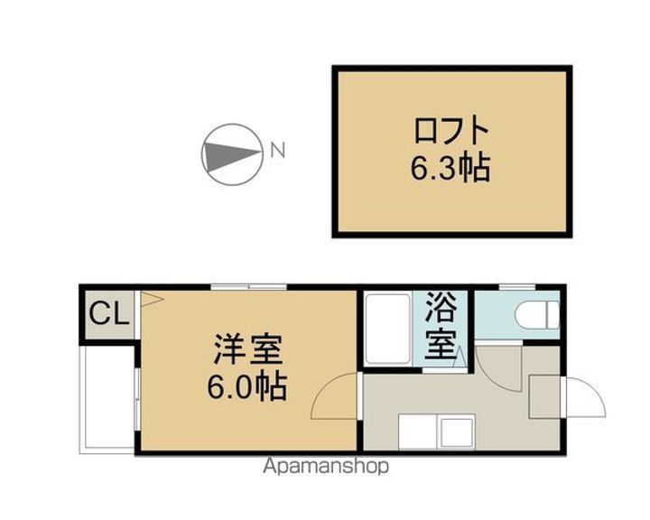 愛知県名古屋市守山区藪田町の賃貸アパートの間取り