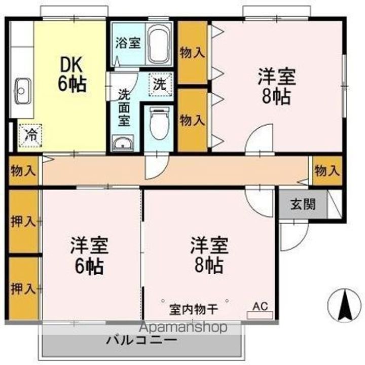 グレイスタウン Ⅱ Aの間取り