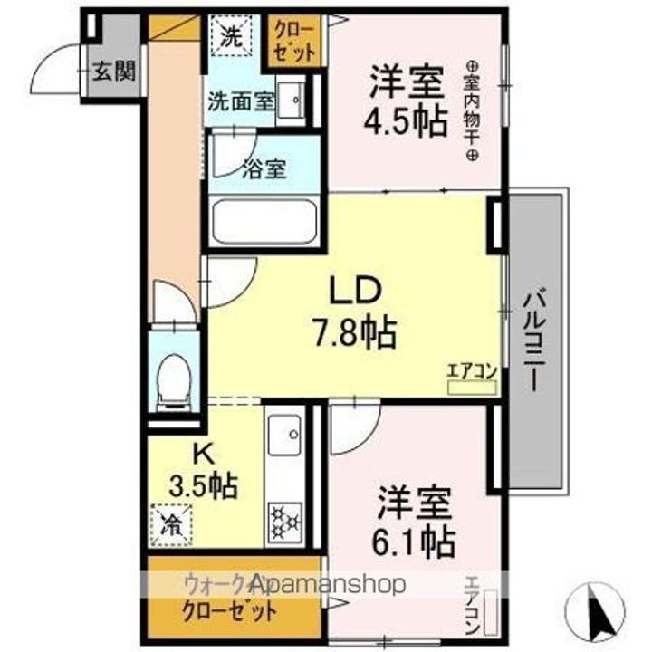 グランテージ海神Gの間取り