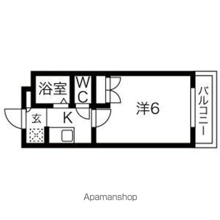 東京都大田区中馬込2丁目の賃貸マンション202の間取り