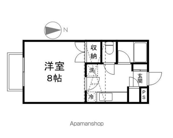 長野県長野市三輪2丁目の賃貸アパートの間取り