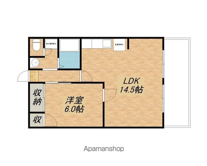 滋賀県甲賀市水口町元町の賃貸アパートの間取り