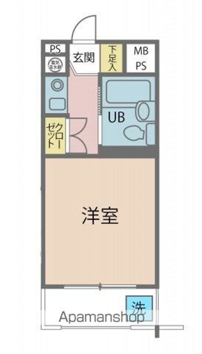 プレンディ南柏304号室の間取り