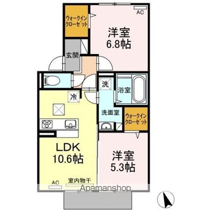 レガード中央206の間取り