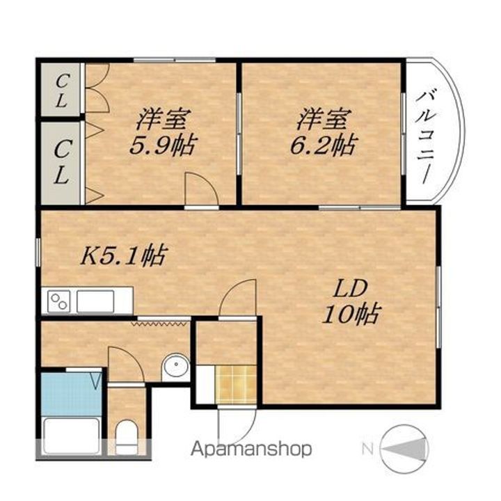 ピュアライフ宝来Ⅰの間取り
