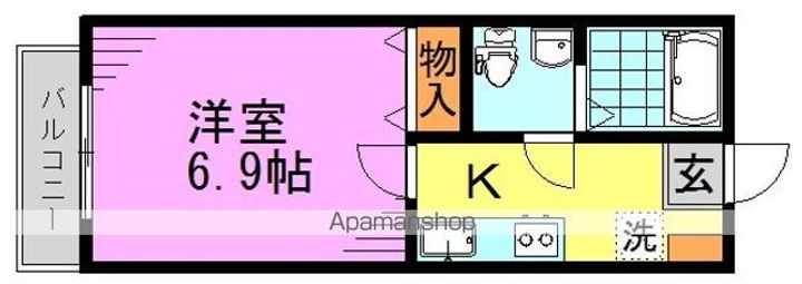 東京都杉並区松ノ木2丁目の賃貸マンションの間取り