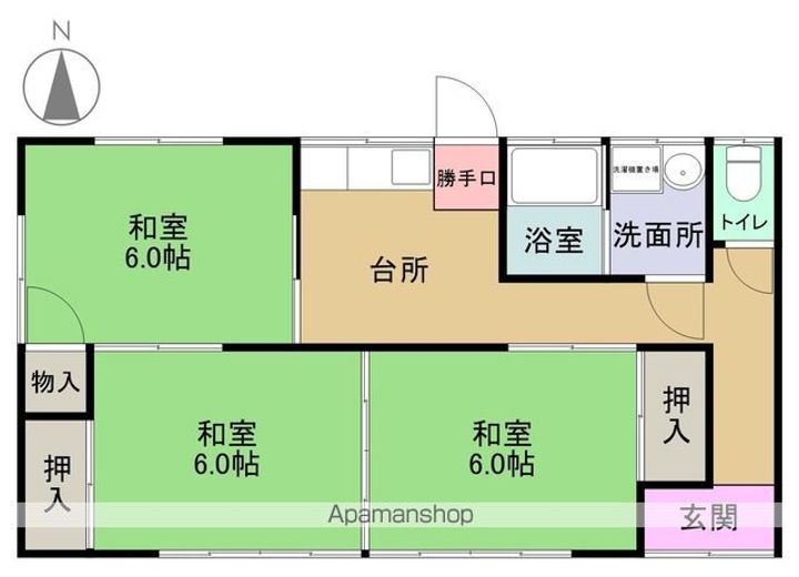 福島県いわき市鹿島町御代字柿境(一戸建)の賃貸物件戸建ての間取り
