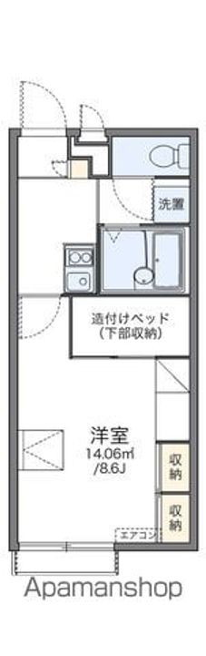 レオパレスあいのつちやま202の間取り