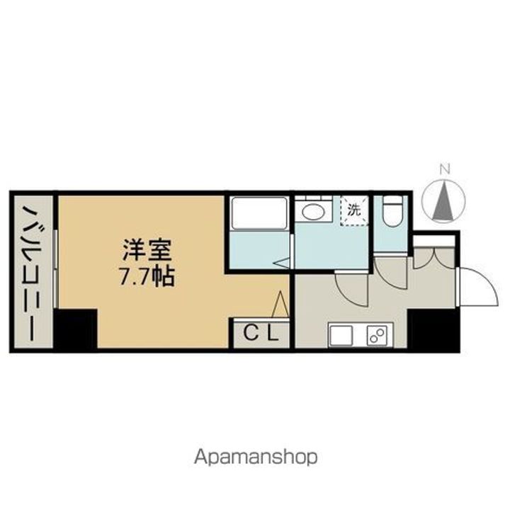 愛知県名古屋市中区松原2丁目の賃貸マンションの間取り