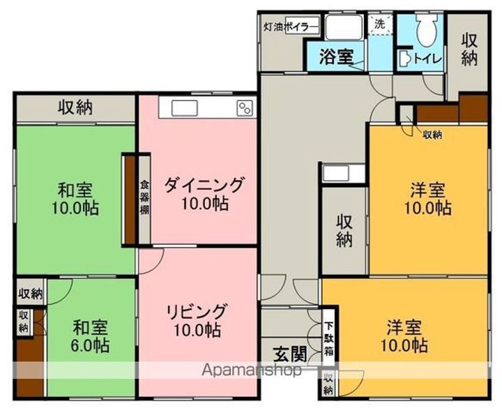 北海道網走市字鱒浦(一戸建)の賃貸物件の間取り
