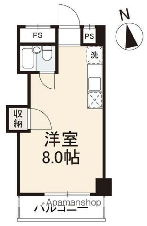 岩清尾マンション 403号の間取り