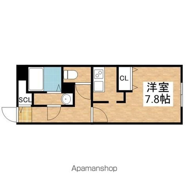愛知県名古屋市昭和区御器所3丁目の賃貸マンションの間取り
