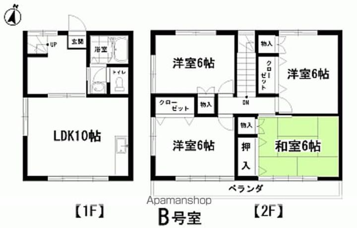 福島県いわき市内郷内町桜本(一戸建)の賃貸物件戸建ての間取り