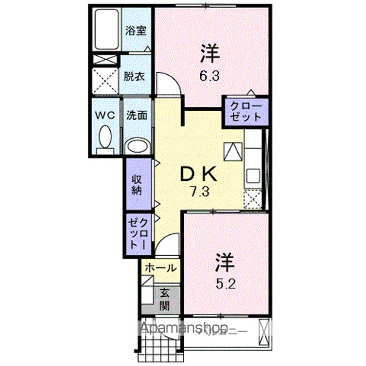 シャン プリュネルの間取り
