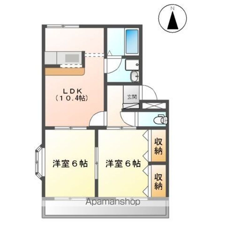 ラバーズハイム弐番館の間取り