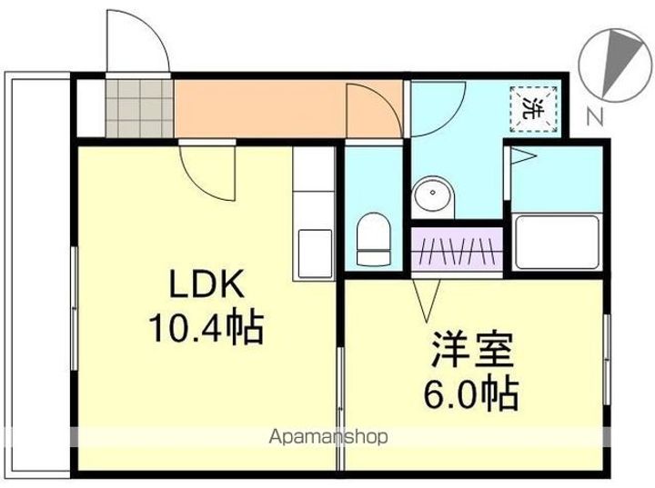 岡山県笠岡市富岡の賃貸マンションの間取り