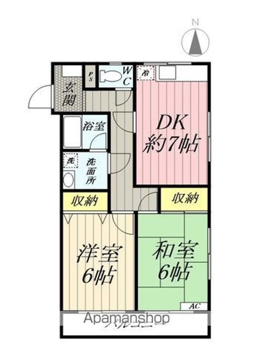 埼玉県八潮市大字大曽根の賃貸マンションの間取り