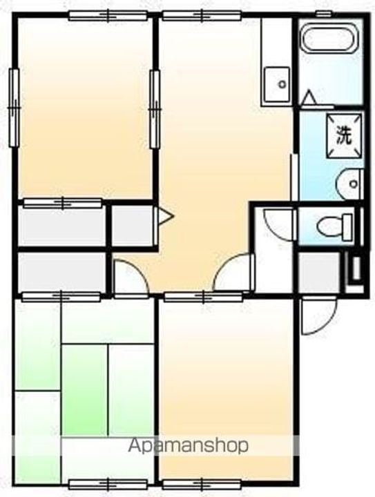 サンビレッジ西深津B101号室の間取り