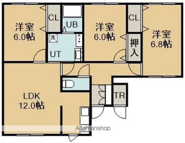 パディーブ亀田本町の間取り
