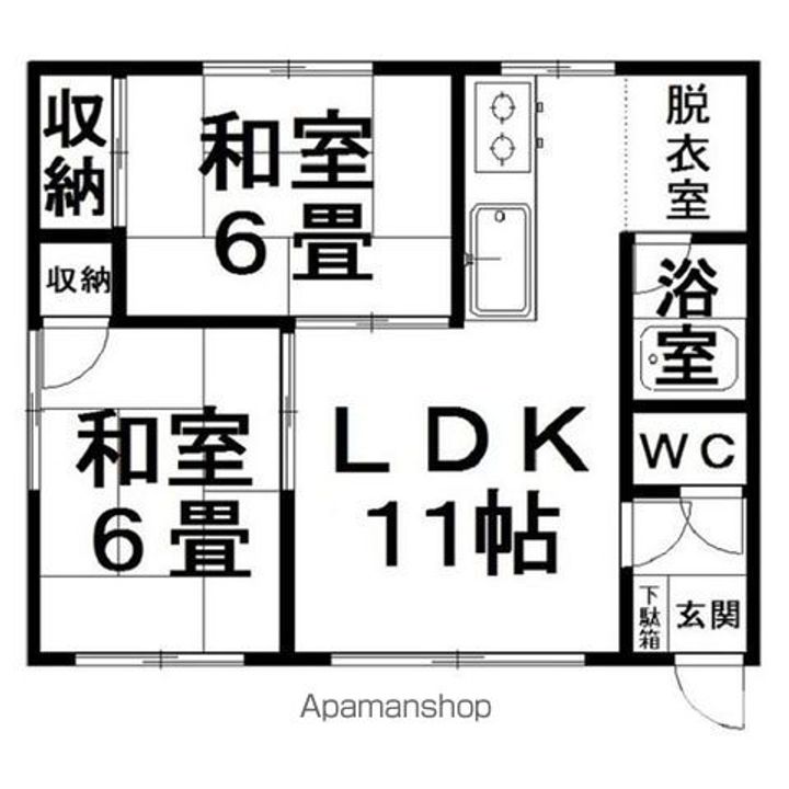 コーポかなもり201の間取り