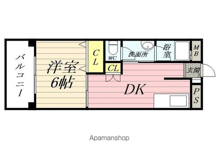 福岡県福岡市博多区博多駅南2丁目の賃貸マンションの間取り