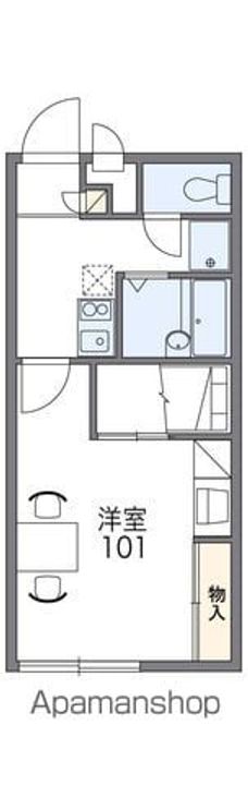 福岡県糟屋郡粕屋町内橋東1丁目の賃貸アパート204の間取り
