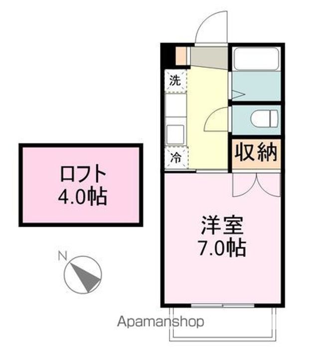 プリンスコート山手町A204の間取り