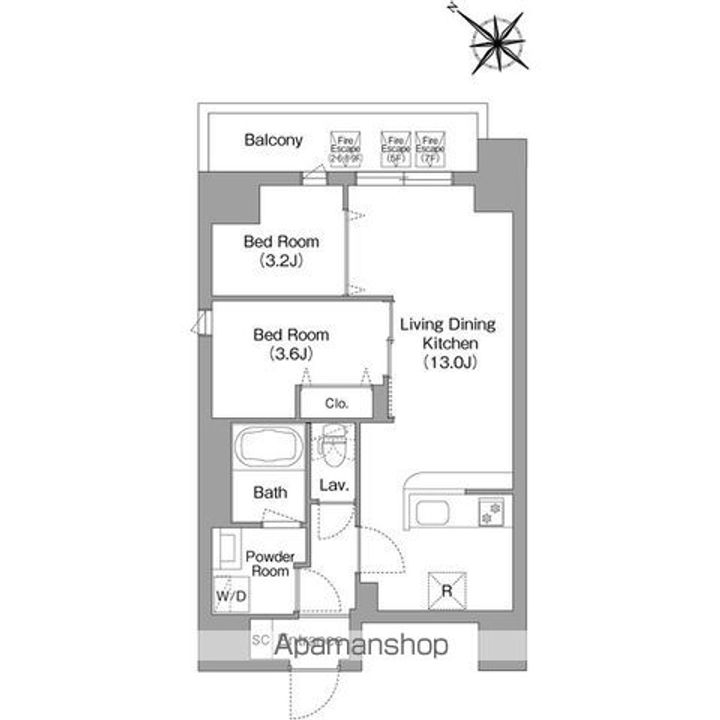 コンフォリア・リヴ豊洲キャナルの間取り