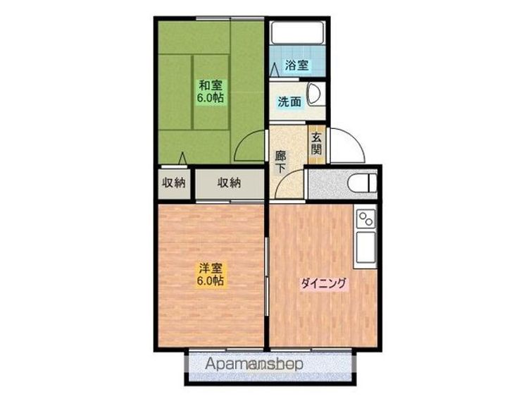 ロイヤル櫛林202の間取り
