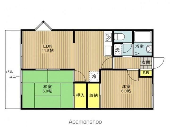 グランハイム大塚 A棟201号室の間取り