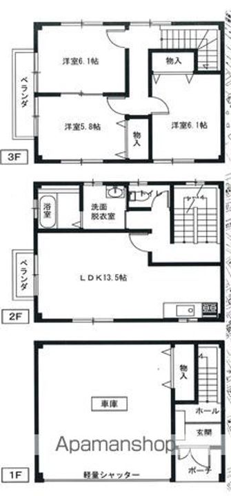 メゾンド・レサンスA(南側)の間取り