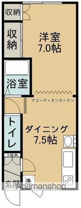 北海道網走市潮見10丁目の賃貸アパートの間取り